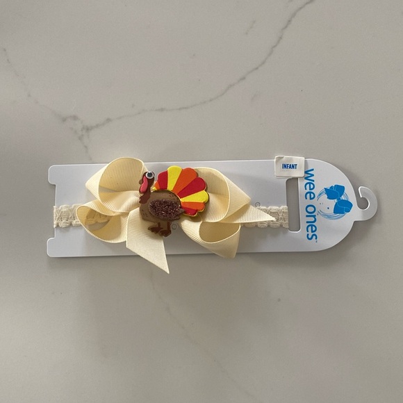 Wee Ones Turkey Bow Headband - Picture 1 of 4